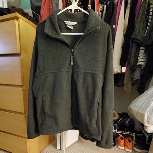 Men's Columbia Grey Zip Fleece Jacket